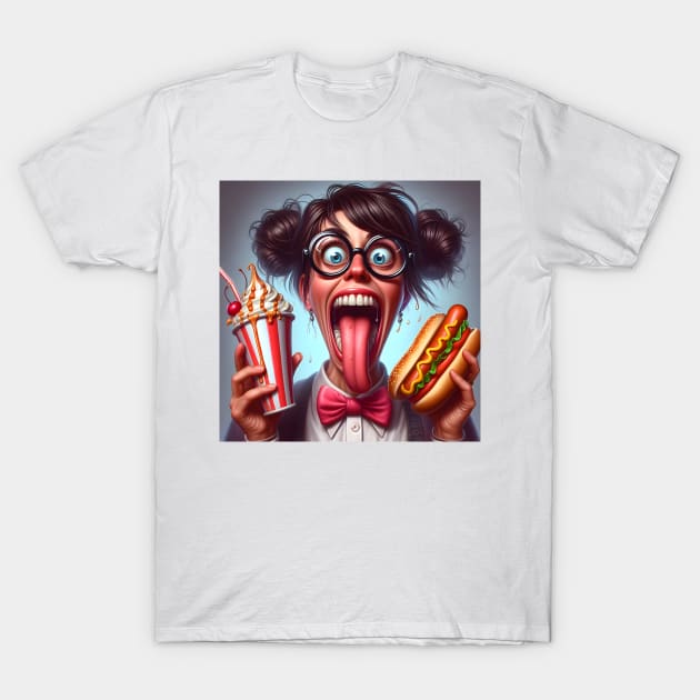 Hot Dog and a Shake T-Shirt by stevepriest
